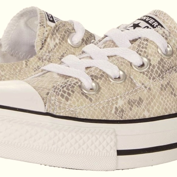 Snake skin pattern Converse low tops. - Picture 1 of 4